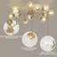 Lustre moderne 40,5 po à 12 lumières dorées, ampoules E26 incluses
