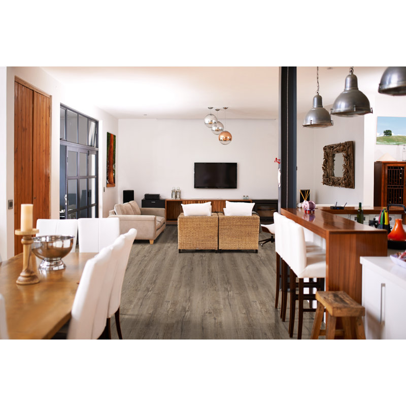 Parkland Reclaimed Pecan 7 in. x 48 in. 6.5mm 20mil Waterproof Rigid Core Luxury Vinyl Plank Flooring, Reclaimed Pecan
