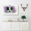 Border Collie In The Purple Flowers In Abstract - Wrapped Canvas Print-55316982