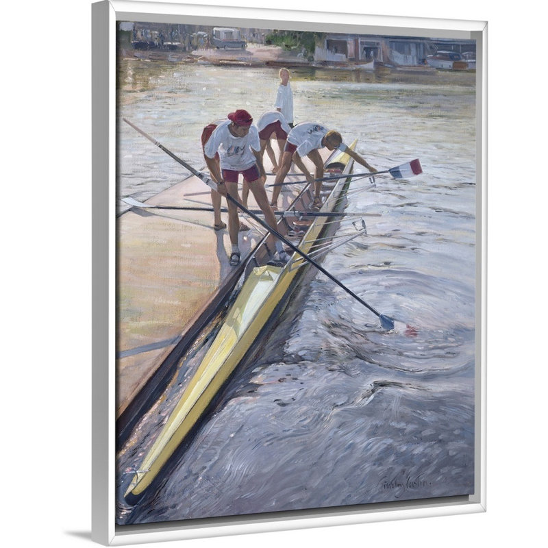 Pleine longueur, 1995 par Timothy Easton - impression sur toile, H 32 po x l 26 po x P 1,75 po, Cadre flottant blanc
