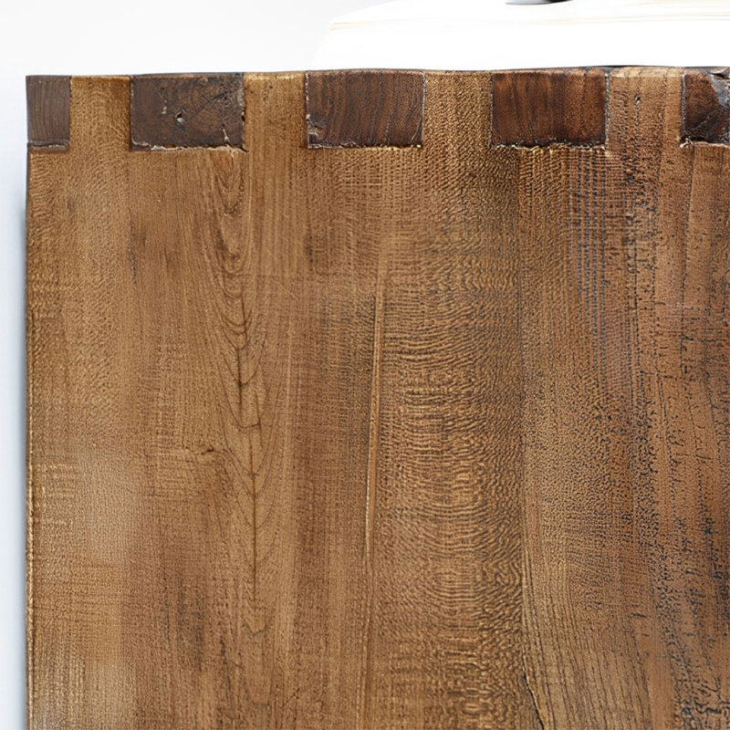 Console classique en bois massif minimaliste, H 31,5 po x l 78,74 po x P 15,75 po