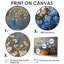 Ensemble d'art mural bleu et blanc jardin de ferme - fleurs sauvages-107183798-107183800