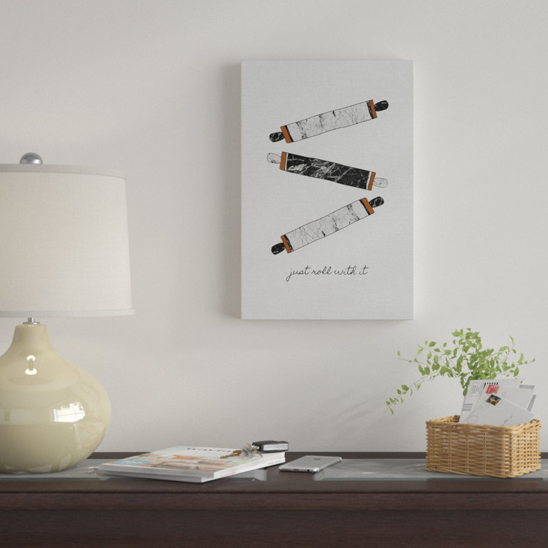 «Just Roll with it», impression sur toile, H 18 po x l 12 po x P 1,5 po, Pas de tapis, Toile tendue