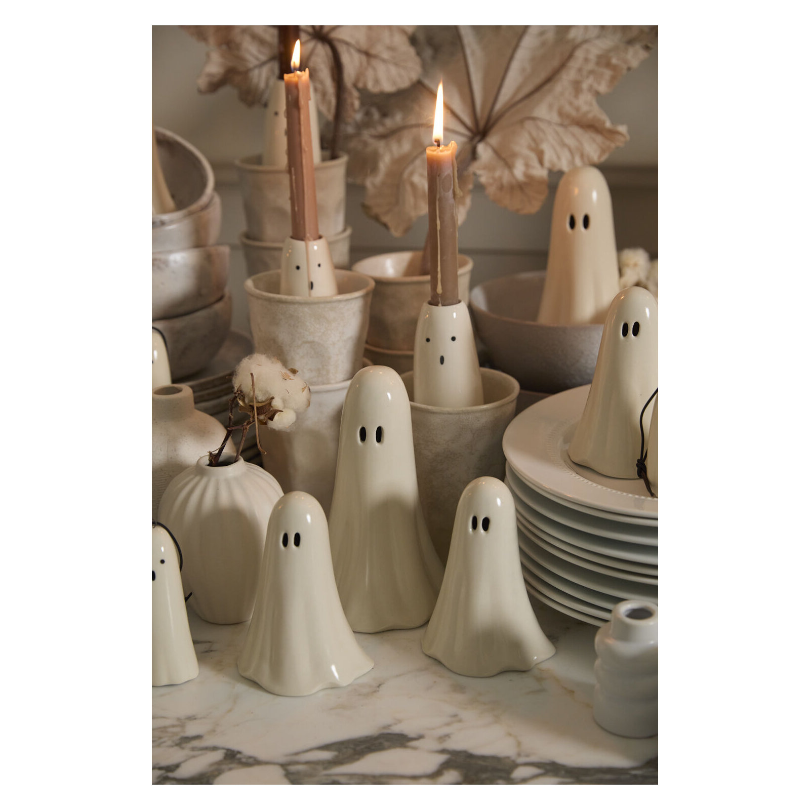 Not So Ghostly Figurine, 7" H x 4.5" W x 4.5" D