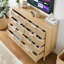 Commode double, commode, commode, commode en bois, commode 8 tiroirs, commode en rotin avec tiroirs