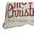 Daisy Holiday Embroidered Linen Look Throw Pillow