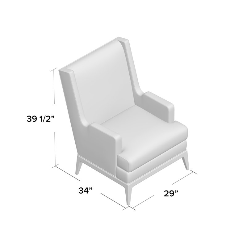 Fauteuil à oreilles de 29 po de large Cooper, Lagon Margaret, Espresso