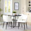 Table avec base en métal noir et bois noir avec plateau en céramique effet marbre noir