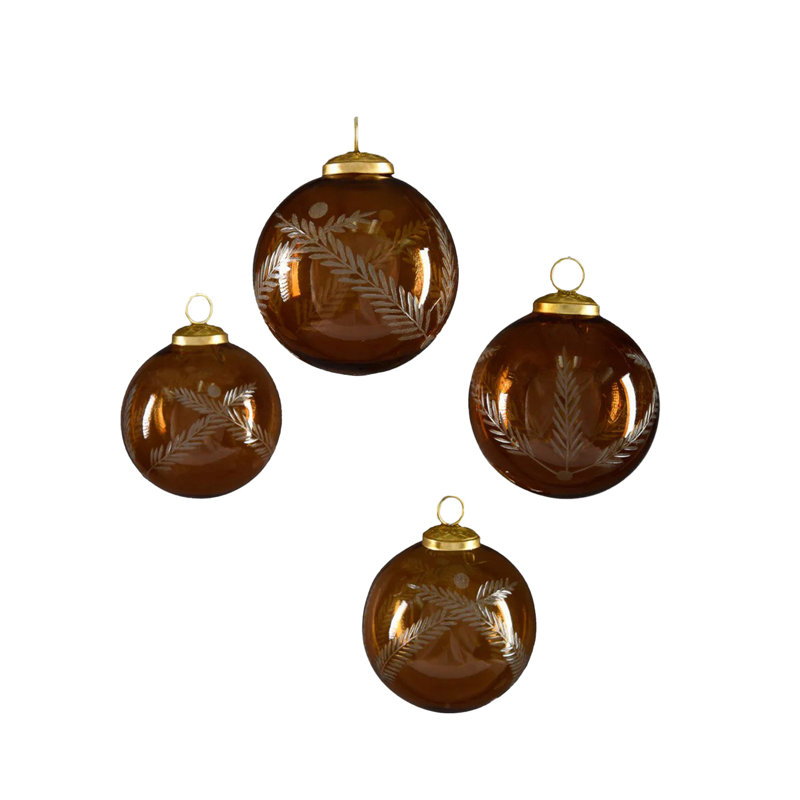  Ornement en verre 4 "Amber Palm