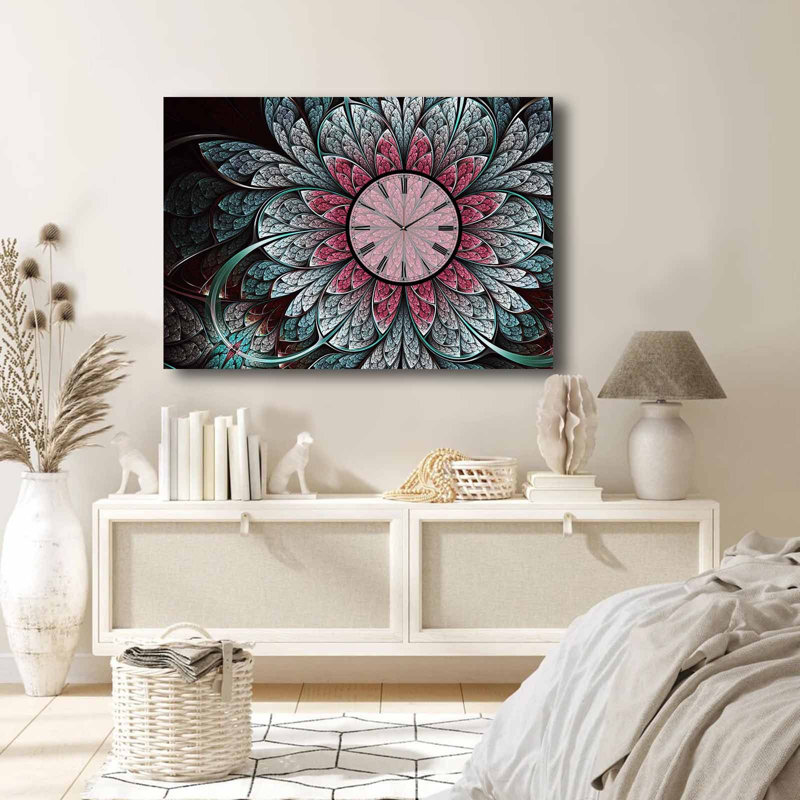 Horloge murale élégante en toile 27,6 po x 39,4 po | Toile 100% suède avec cadre 100% bois (épaisseur: 1,1 pouce) | Parfait pour la décoration intérieure, garde-temps élégant pour le salon et le bureau, design unique