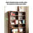 Elm Wood 6 Tier Open Bookcase