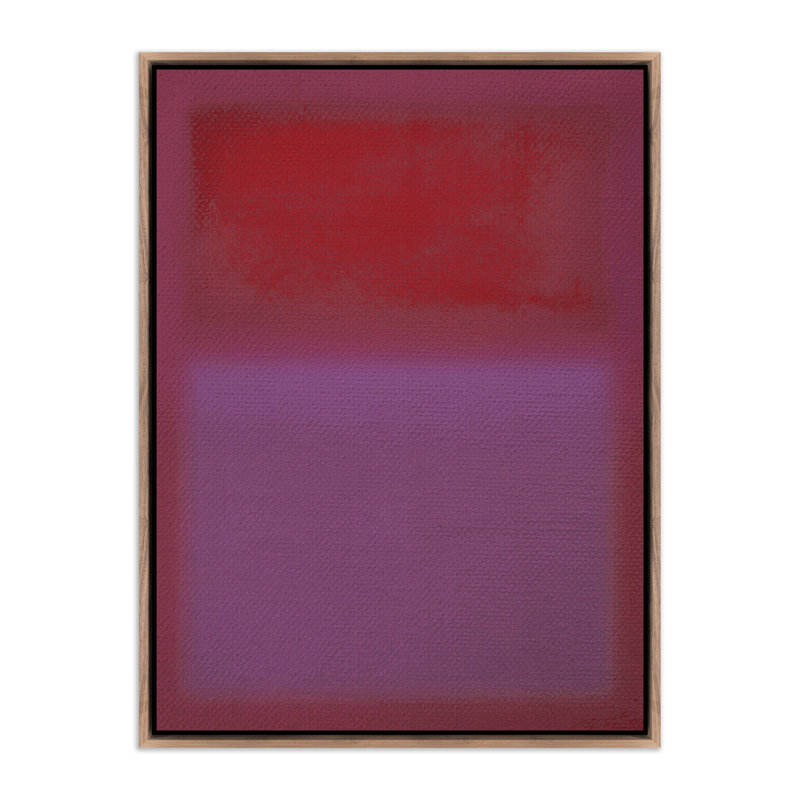 Composition Deep Painting by Charles Stuart, Violet, Dark Brown, 40" H x 30" W x 2" D