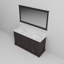 Meuble-lavabo double Rich avec plateau en marbre de Carrare et miroir