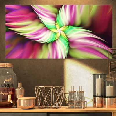 « immense fleur rose rose », impression sur toile