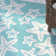 Tapis bleu touffeté à la main Vogt