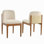 Modern Dining Chair,Kitchen Chair With Woven Rope Backrest And Solid Wood Legs, Dining Chairs For Home Bar/Restaurant And Dining Room,Set Of 2