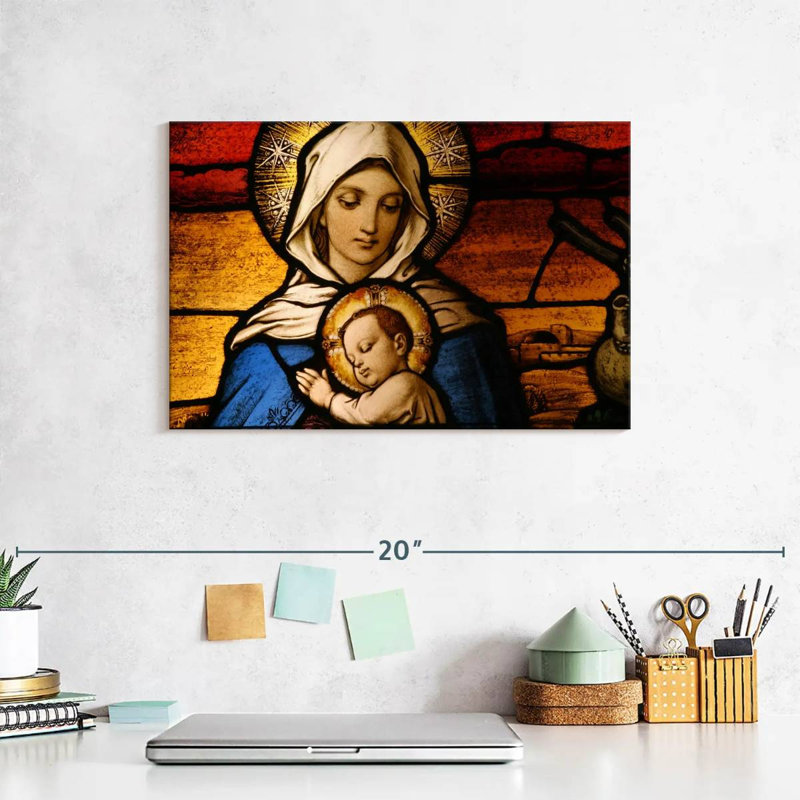 Amour de la Vierge Marie, reproduction sur toile, H 8 po x l 12 po x P 1 po
