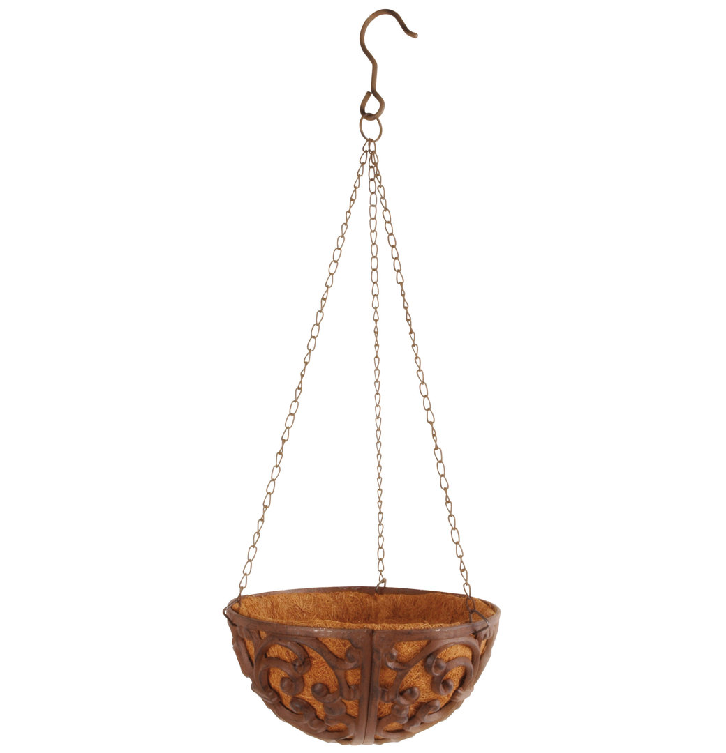 Helle Metal Hanging Planter Fleur De Lis Living