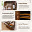 Buffet Farmhouse Coffee Bar avec portes et tablettes, brun