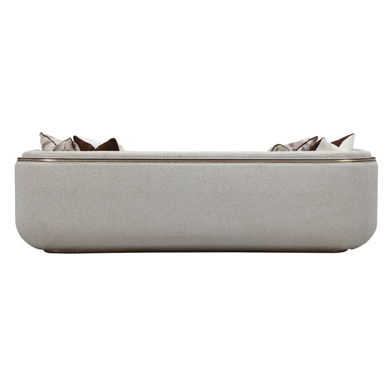 West Kensington Sofa - Buff/Seal Salt Caramel, Espresso Wood