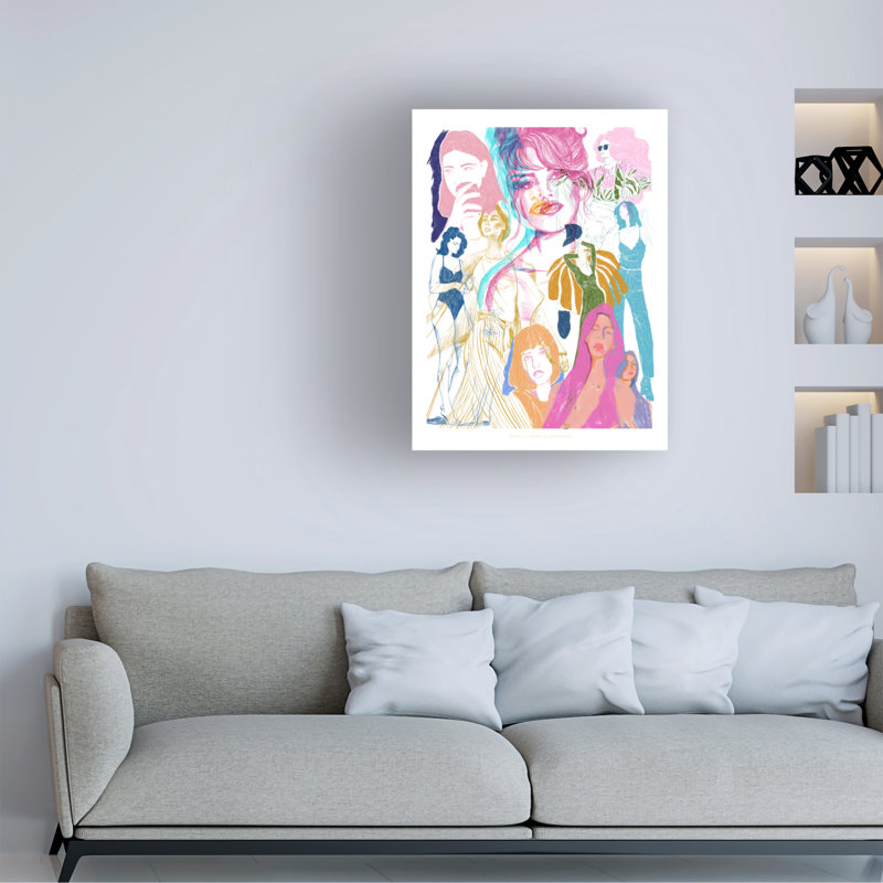 Œuvre sur toile «Bachelor jol lr Rome», H 19 po x l 14 po