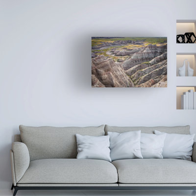 Art mural sur toile tendue - «Badlands III» de Rick Berk pour décoration de salon, de chambre à coucher ou de bureau - 16 x 24