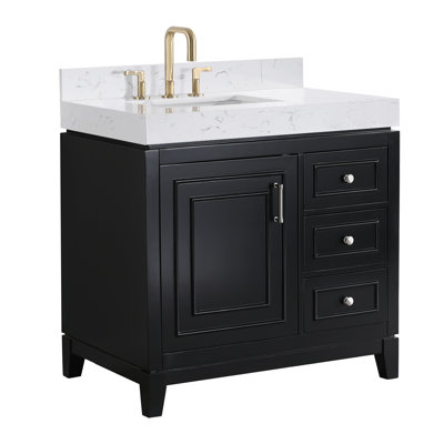 Meuble-lavabo simple 36 po avec plateau Brionie