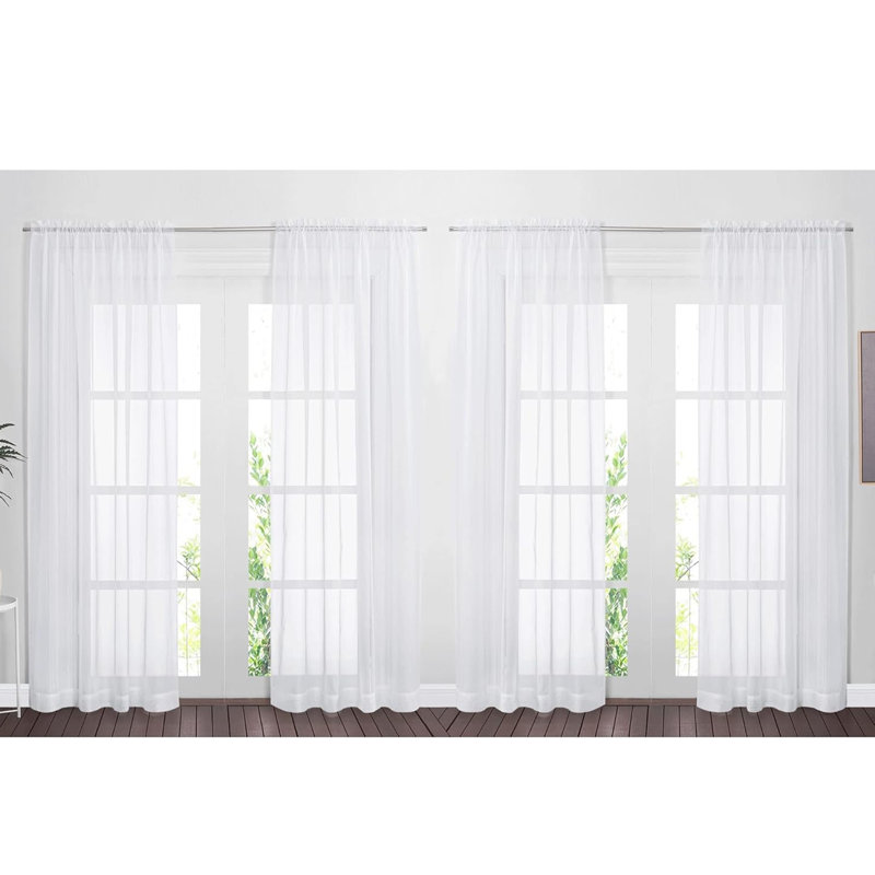 Milania Sheer Curtain, White