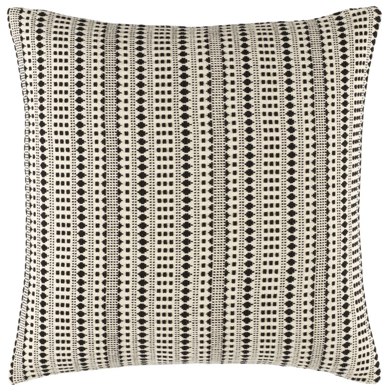 Fira Jacquard Black Coverlet Sham, Euro