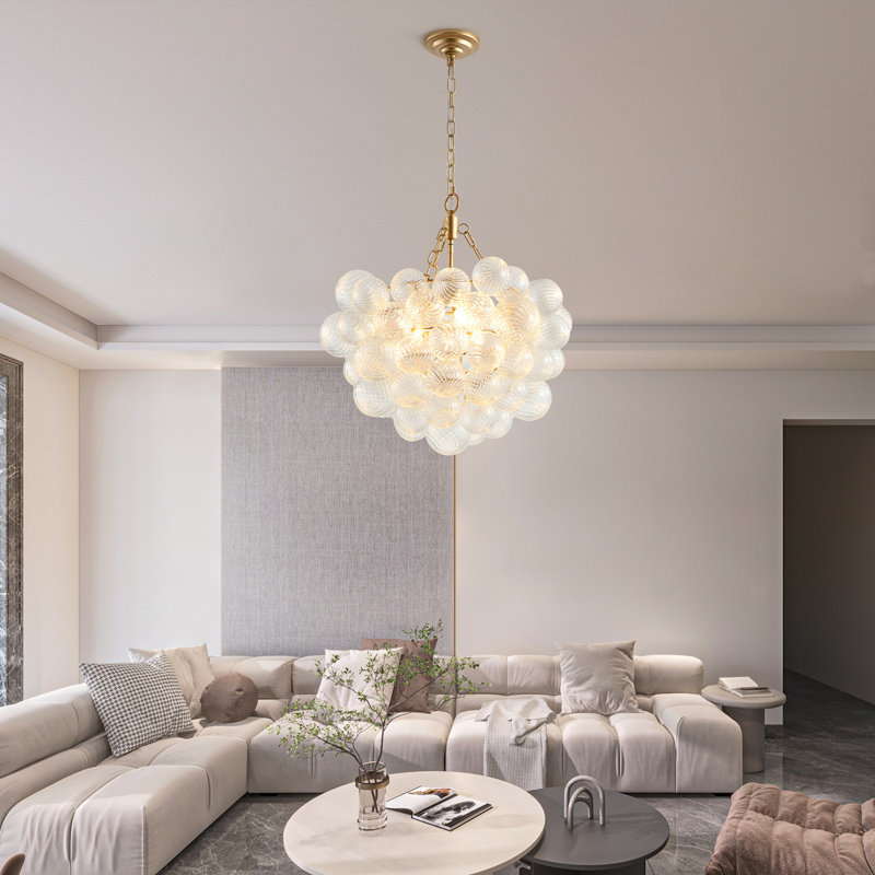Luminaire suspendu rond en fer 3 lumières, Trois lumières