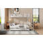 Lit superposé simple au-dessus d'un lit double en métal avec lit gigogne, échelle de rangement latérale et garde-robe-994969612