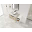 Meuble-lavabo de 42 po à conception flottante de conception moderne avec dalle de pierre plate en céramique et petites tablettes de rangement, porte à fermeture douce, ensemble KD-125515440