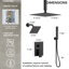 Système de douche à pluie à pression équilibrée 10 po, têtes de douche DualRainShower avec valve brute-92871748