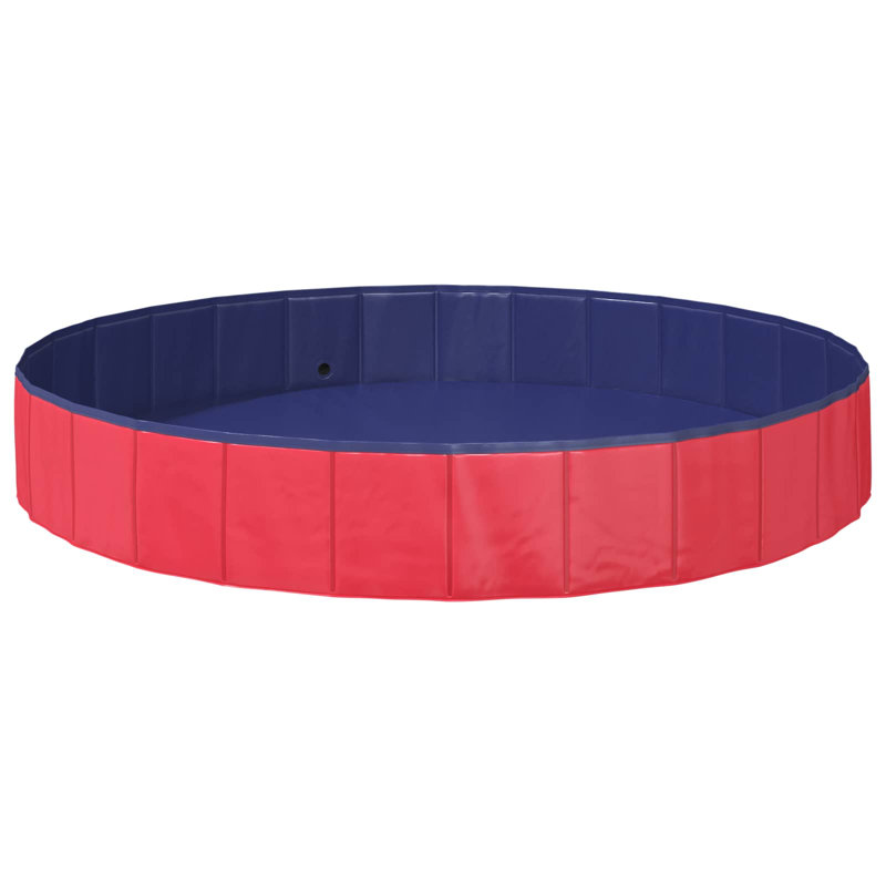Round 38cm H x 300cm W x 300cm L, 30" H x 200" W x 200" D, Red