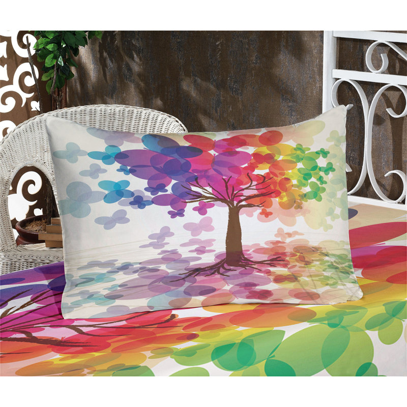 Multicolore ensemble de draps et taies décoratives Ambesonne, Ensemble de draps pour très grand lit californien
