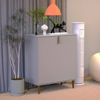 Console de 25,9 po Akasia, table de canapé, console avec 2 portes