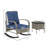 3 Pieces Wicker Patio Furniture Set, PE Rattan Rocking Chairs with Coffee Table, Cushions, Outdoor Bistro Set for Porch, Garden, Poolside-722782757