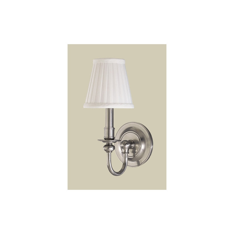 Newport 1 - Light Armed Sconce, Satin Nickel