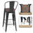 Johntell Metal Dining Chair Counter Height Chairs Stackable Barstools Wood with Removable Backrest-683726929-683727022