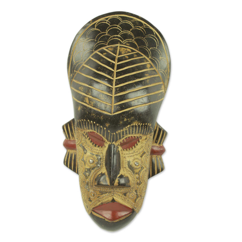 Mon coeur-masque en bois africain