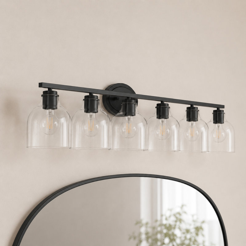 Lamaria Dimmable Vanity Light, 6, Matte Black