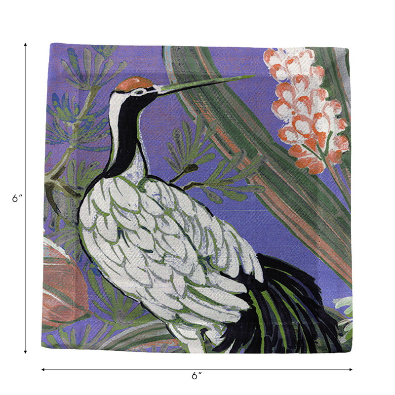 Summer Palace Cotton Sateen Cocktail Napkins, Norton