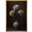 «Three Roses White in Elegant Vase Floral Still Life», reproduction d'art sur toile encadrée dans la chambre principale-1721605999-1721605998