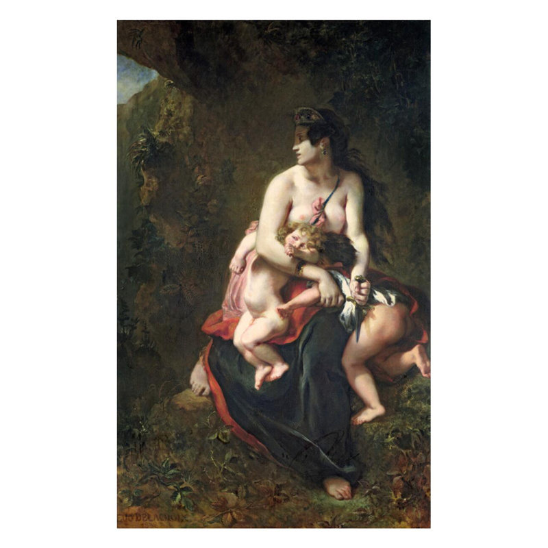 Medea par Eugène Delacroix - Estampe numérique, H 28 po x l 22 po