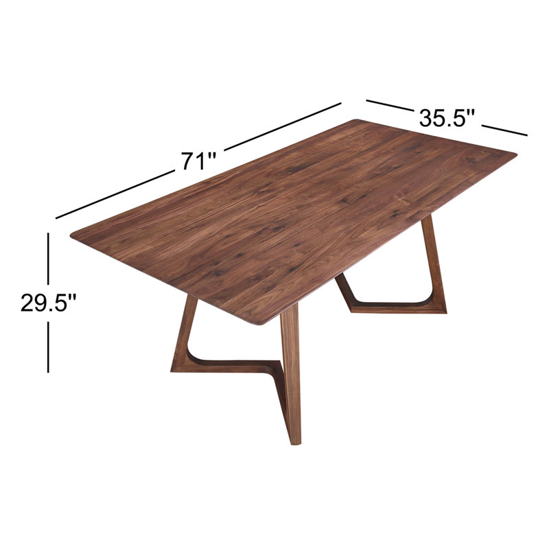 Fischer Walnut Wood Dining Table