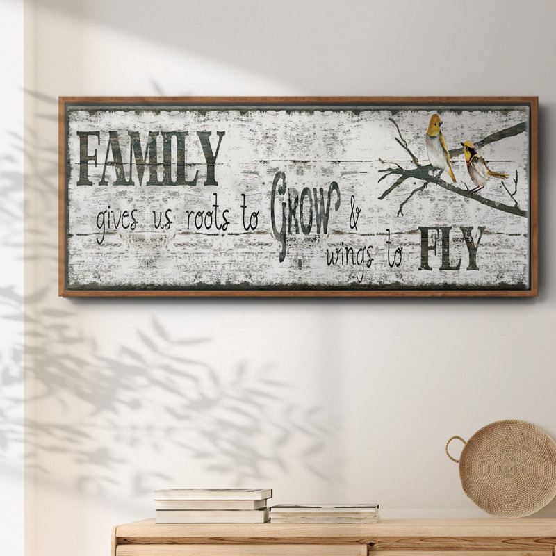 «Family Gives Us», toile encadrée, H 20 po x l 50 po
