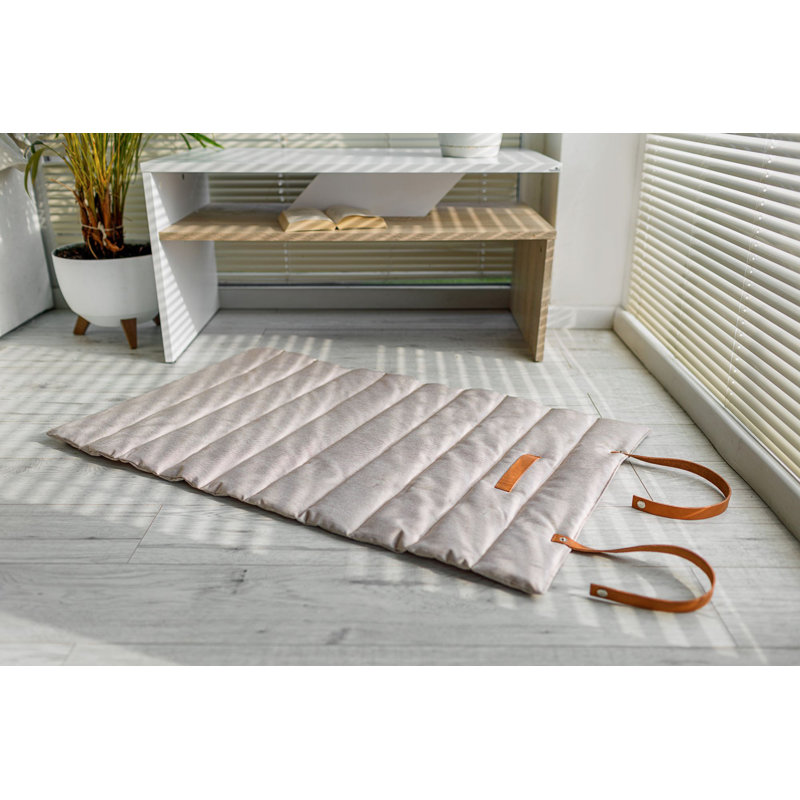 Tremaine Oxford Denim Imitation Pet Bed, Beige