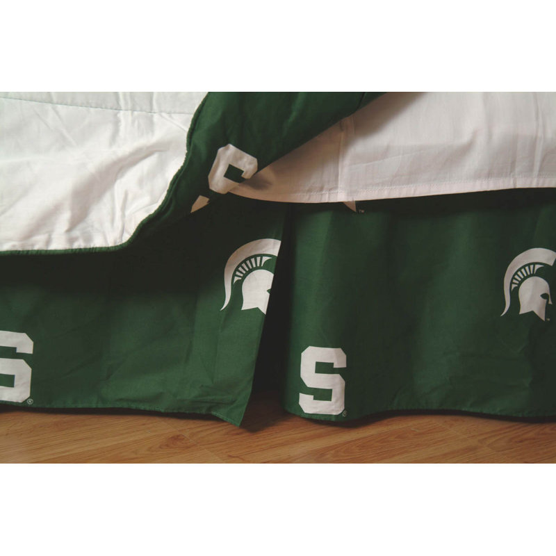 NCAA Ruffled Bed Skirt, King, Michigan State