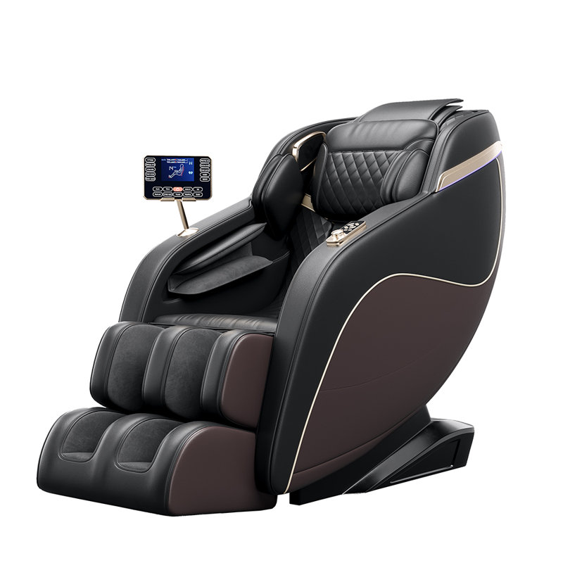 «Le luxe rencontre la technologie! Fauteuil de massage à gravité zéro avec rail SL, shiatsu, dossier et mollets chauffants, pieds roulants, haut-parleurs intégrés et contrôle ACL intelligent - Améliorez le confort de votre maison ou de votre bureau!