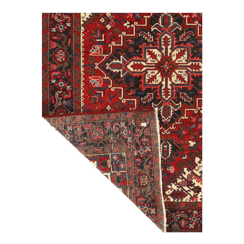 Canvello Silkroad Heriz Serapi Rust And Black Rug - 6'6'' X 8'11''